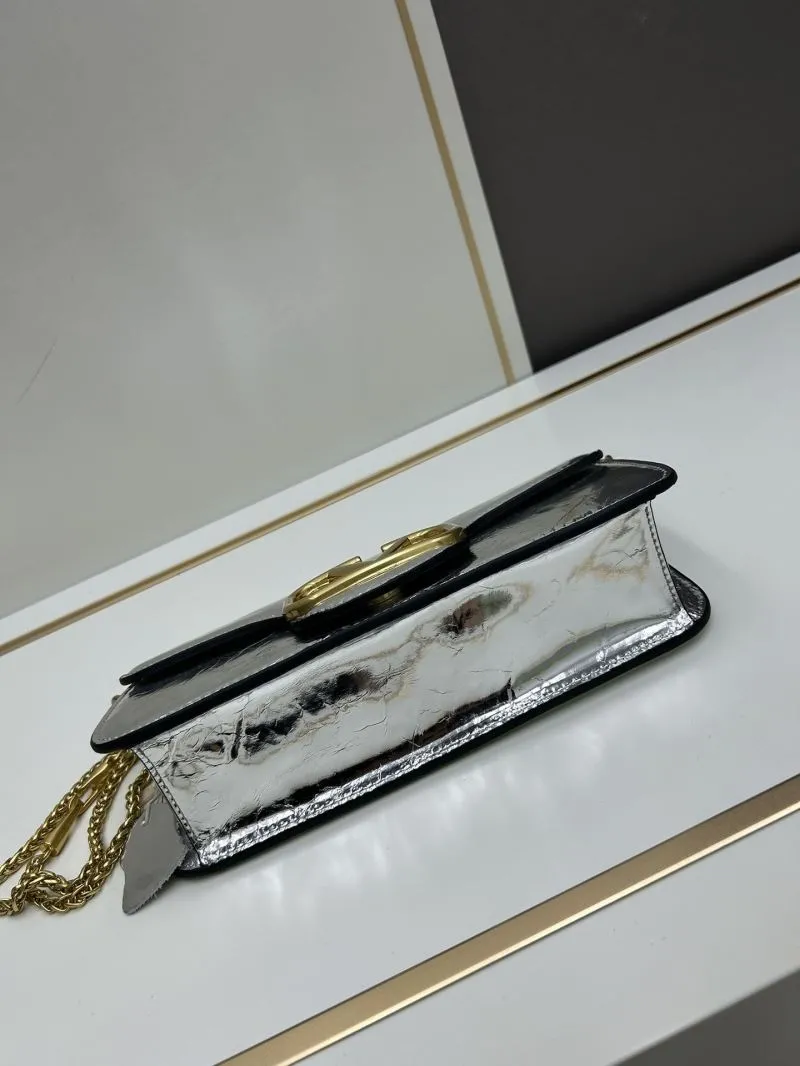 Valentino Silver Satchel Bag 761 - Image 5