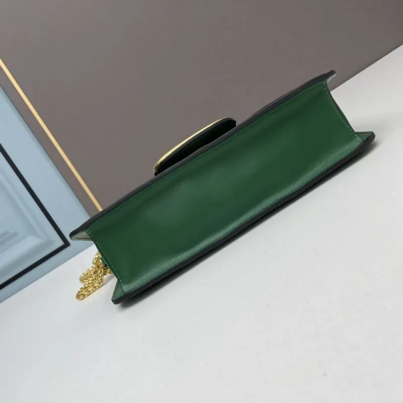 Valentino Large Green Leather Satchel Bag 764 - Image 5