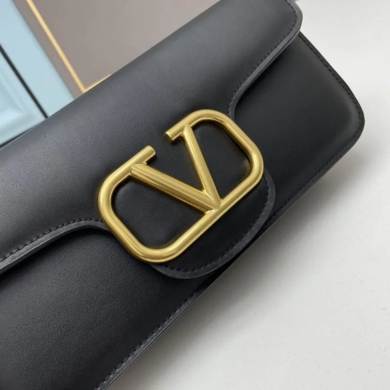 Valentino Black Leather Satchel Bag 766 - Image 3