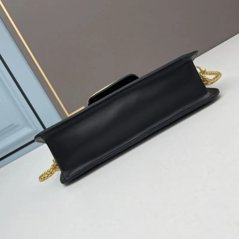 Valentino Black Leather Satchel Bag 766 - Image 4