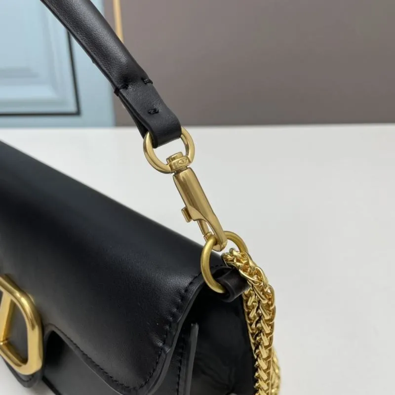 Valentino Black Leather Satchel Bag 766 - Image 5