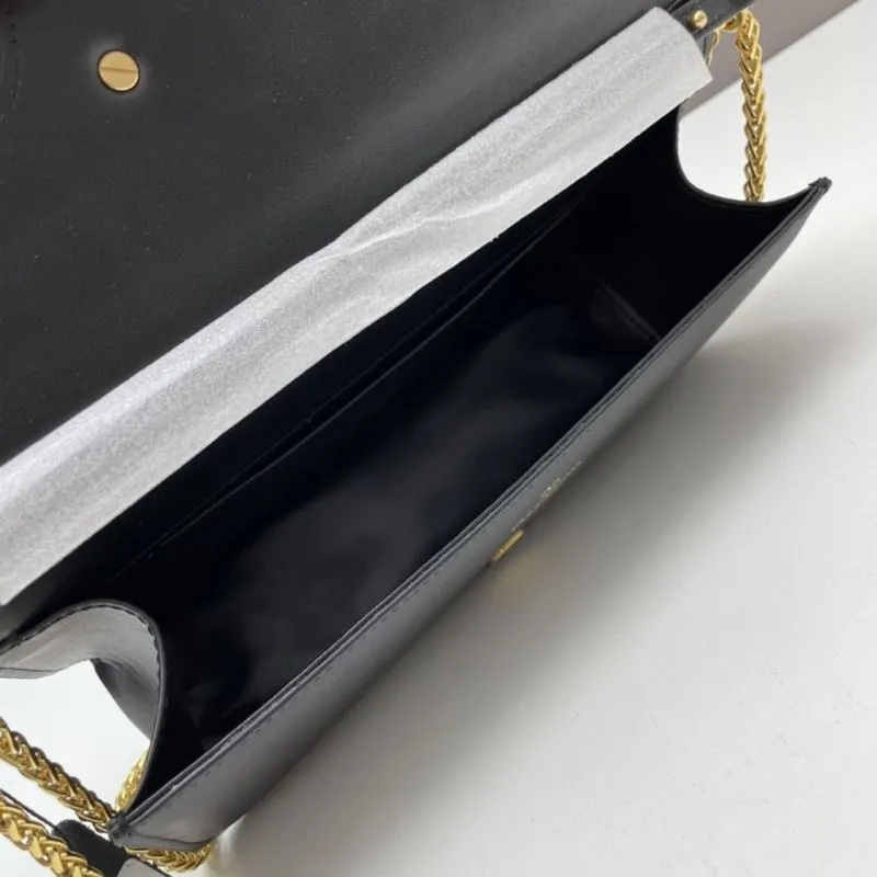 Valentino Black Leather Satchel Bag 766 - Image 6