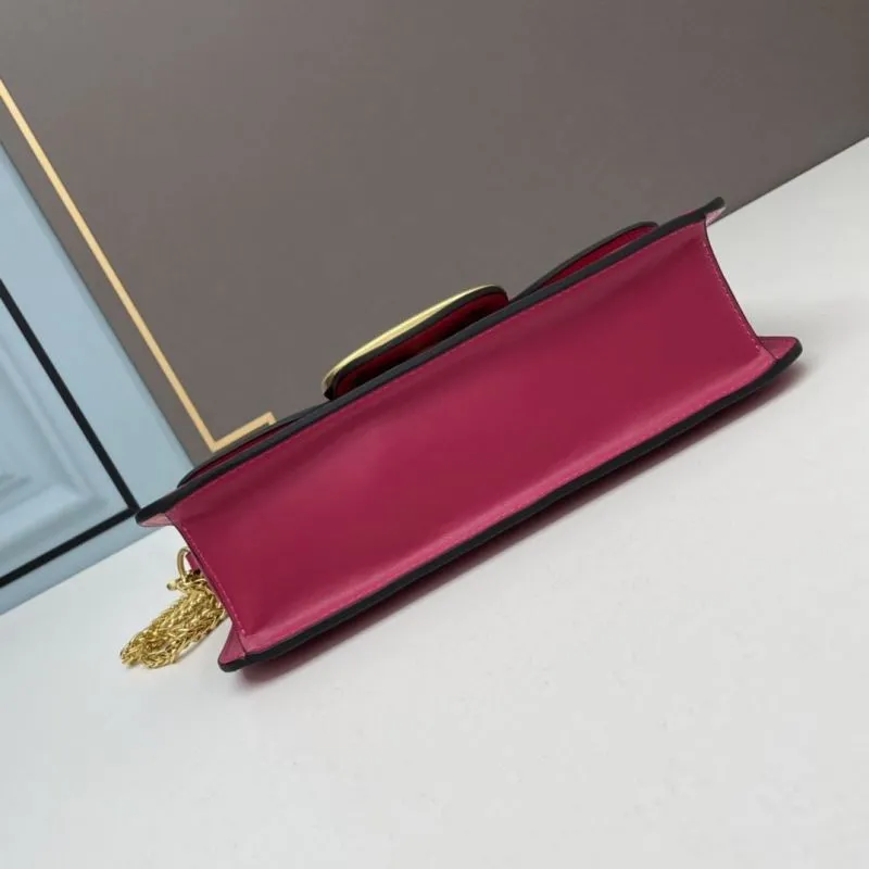 Valentino Hot Pink Leather Satchel Bag 767 - Image 4