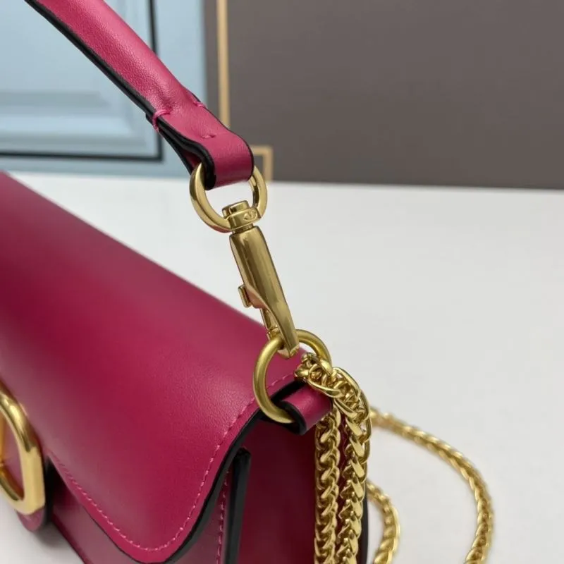 Valentino Hot Pink Leather Satchel Bag 767 - Image 5