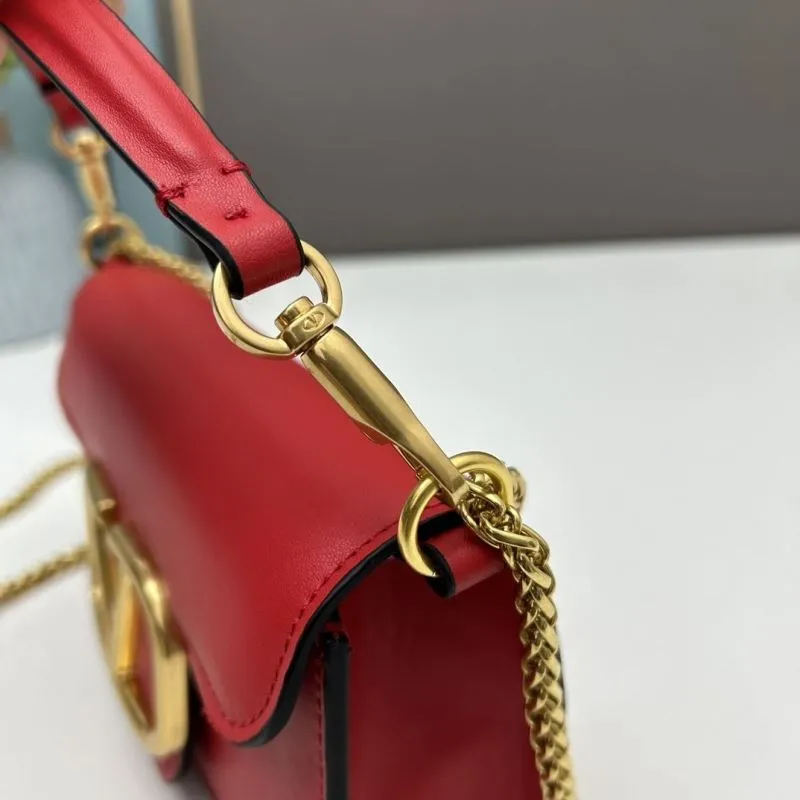 Valentino Red Small Chain Satchel Bag - Image 6