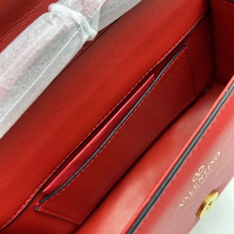 Valentino Red Small Chain Satchel Bag - Image 8