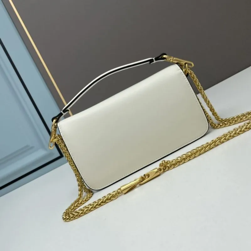 Alternative view of Valentino White Leather Chain Satchel Bag 776