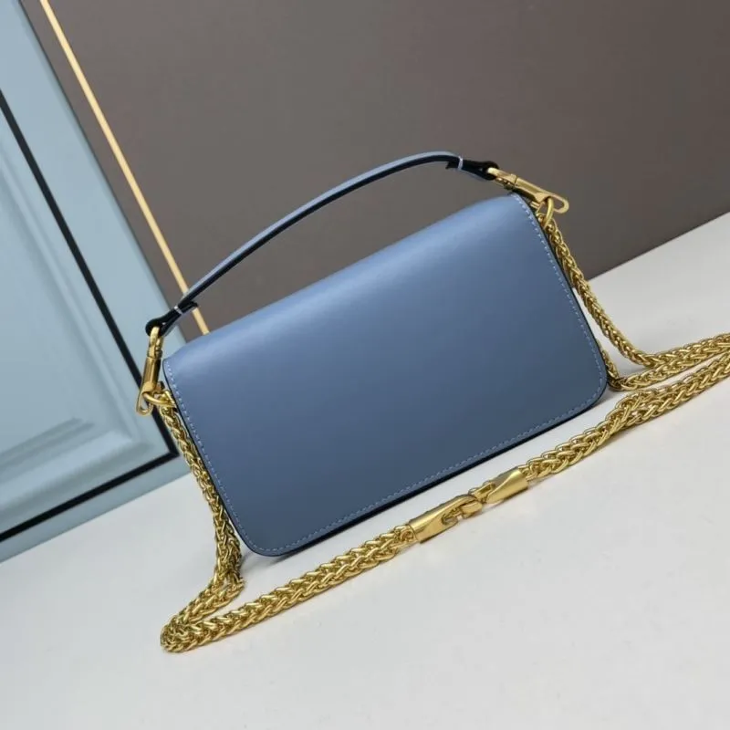 Alternative view of Valentino Blue Leather Chain Satchel Bag 781
