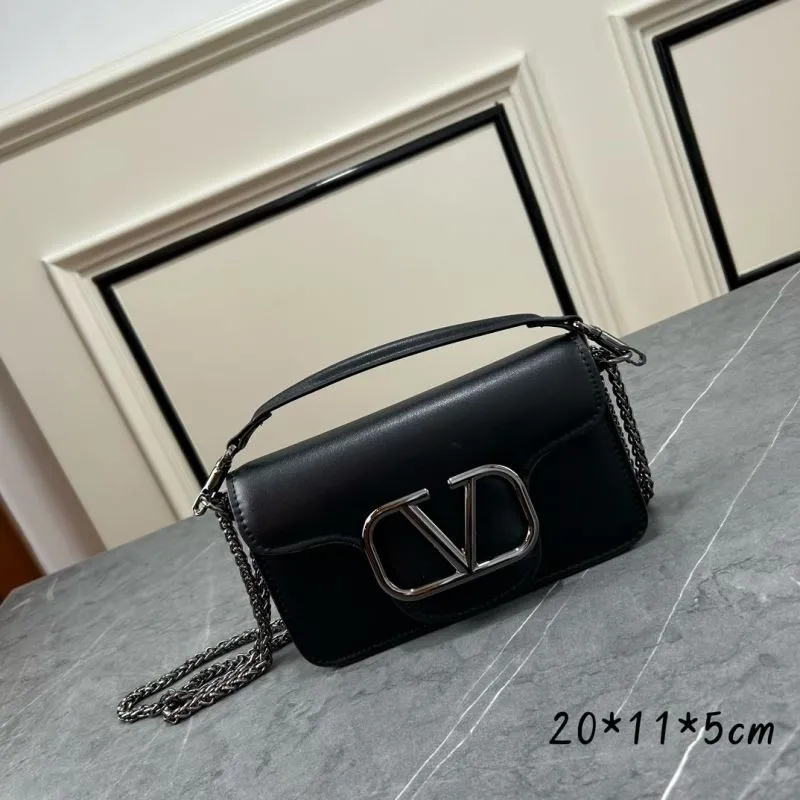 Valentino Black Leather Satchel Bag 784