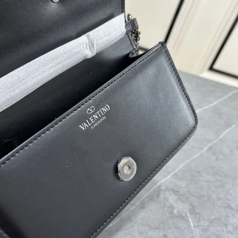 Valentino Black Leather Satchel Bag 784 - Image 8