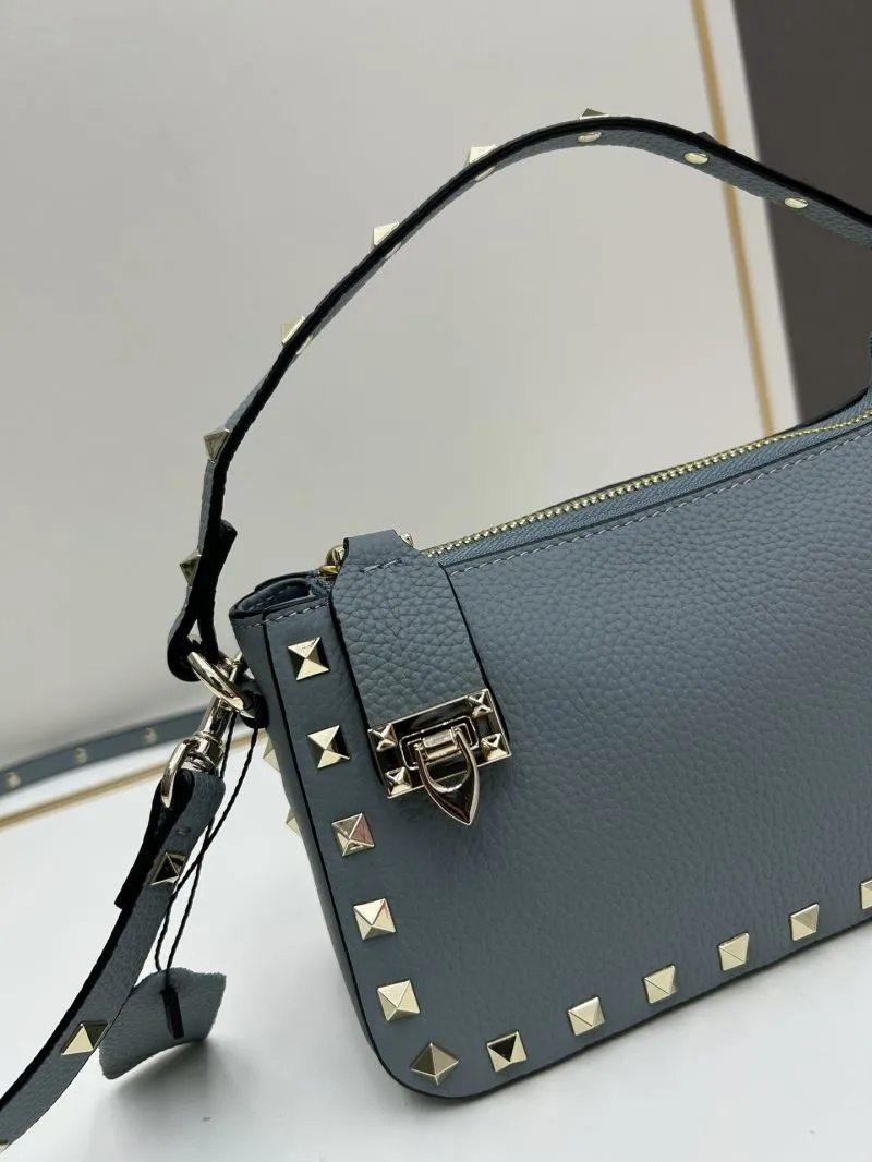 Valentino Blue Studded Satchel Bag 789 - Image 4