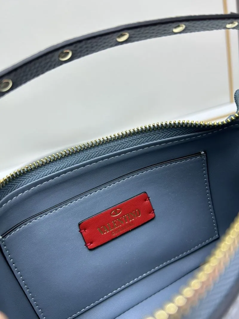 Valentino Blue Studded Satchel Bag 789 - Image 8