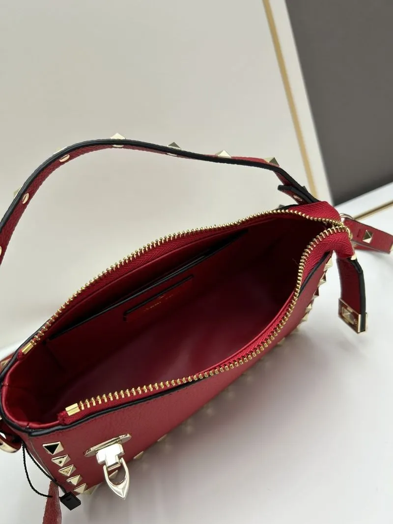 Valentino Red Rockstud Satchel Bag 790 - Image 7