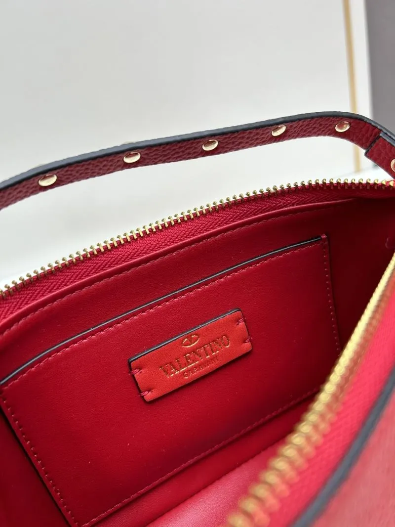Valentino Red Rockstud Satchel Bag 790 - Image 8