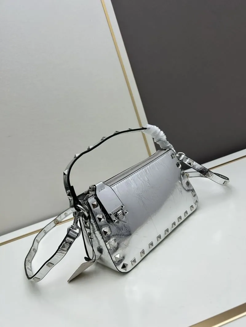 Alternative view of Valentino Silver Studded Satchel Bag 794
