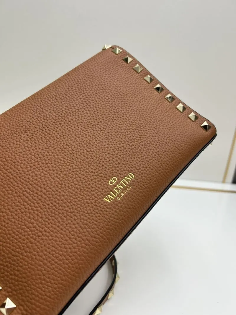 Valentino Brown Leather Crossbody Satchel Bag 0133 - Image 7
