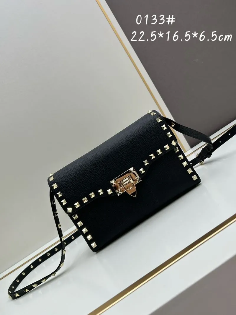 Valentino Black Crossbody Satchel Bag 0133