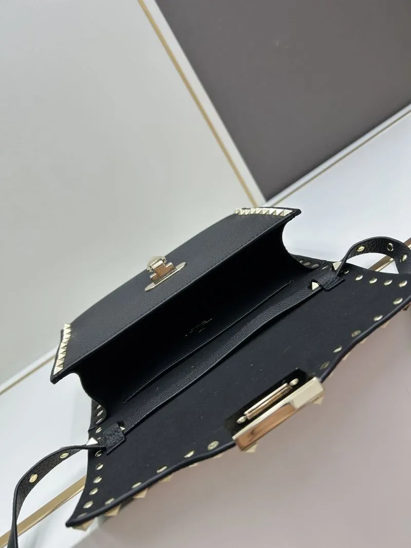 Valentino Black Crossbody Satchel Bag 0133 - Image 8