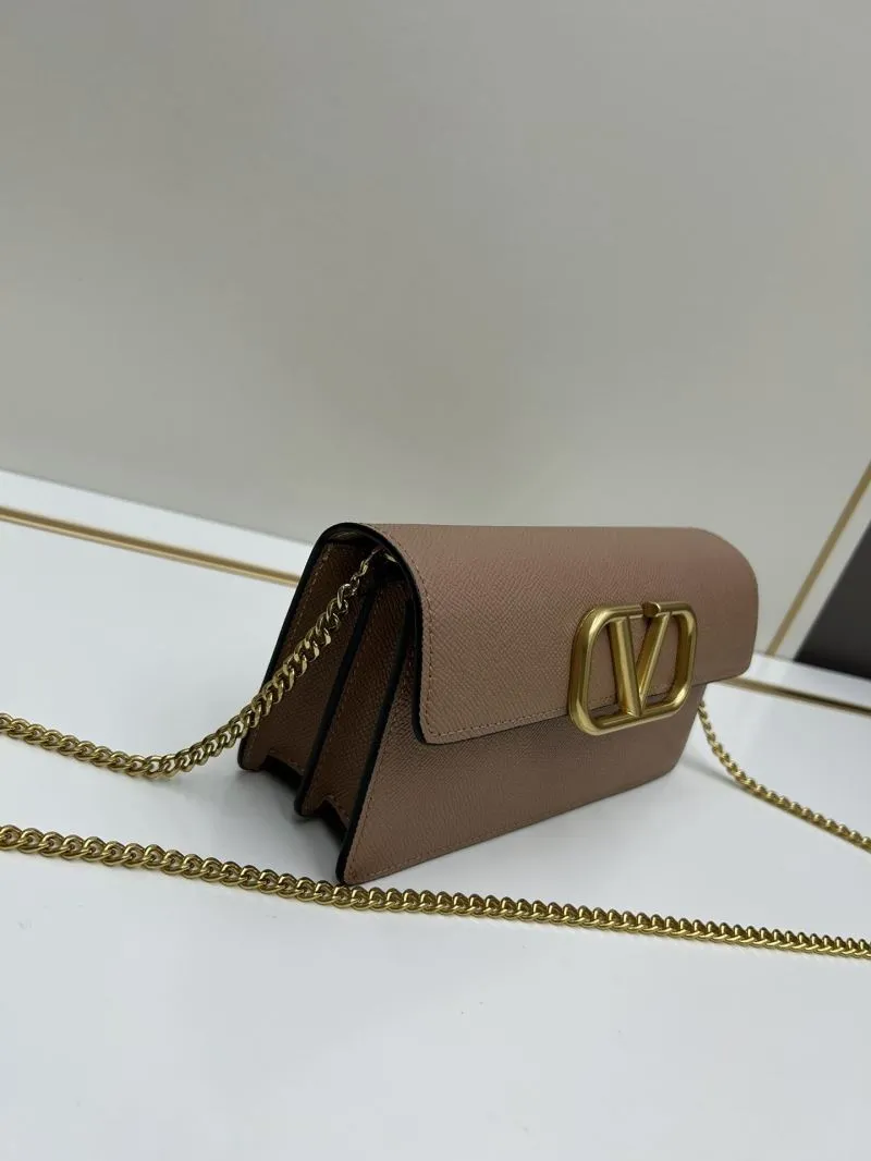 Valentino Taupe Chain Satchel Bag 804