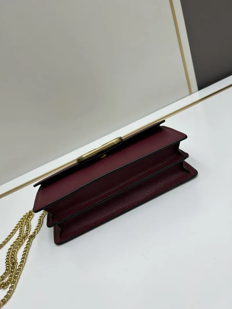 Valentino Burgundy Chain Crossbody Bag 805 - Image 4