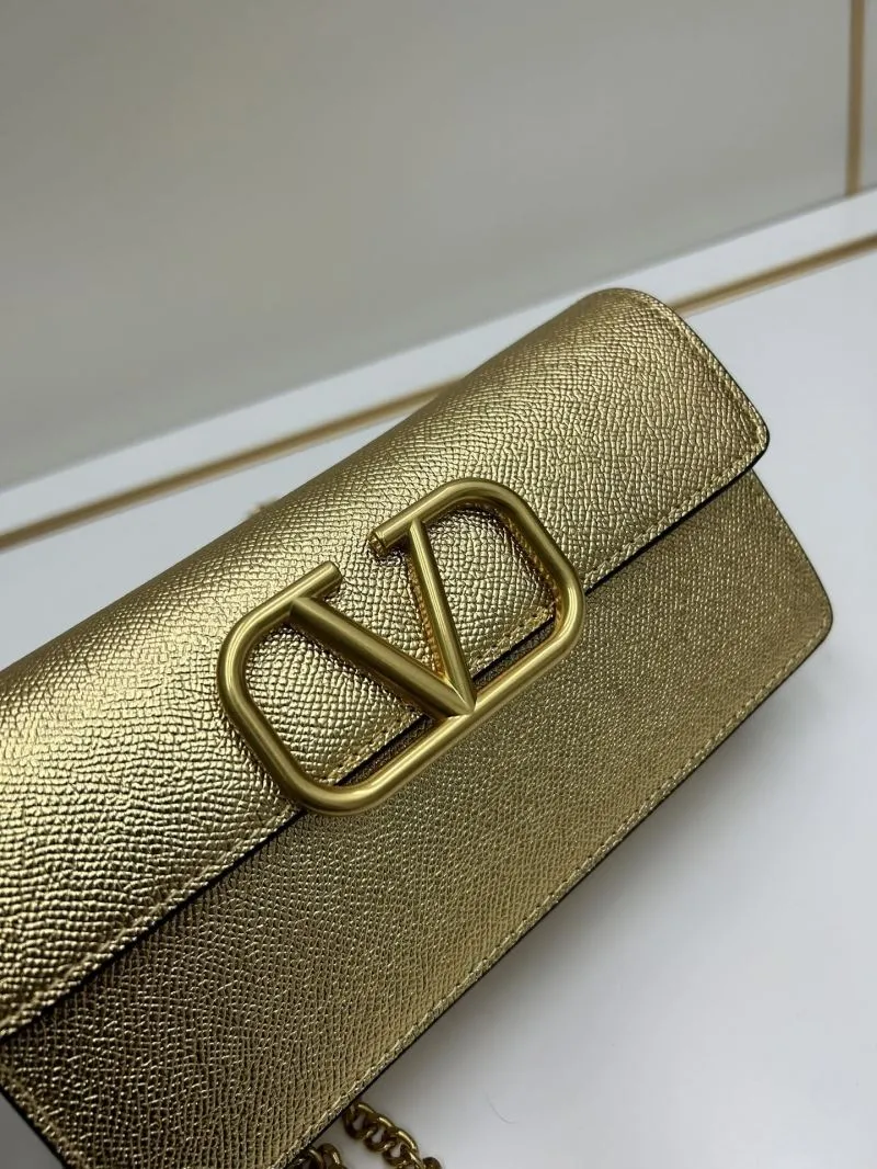 Valentino Gold Chain Satchel Bag 0131 20x5.5x10cm - Image 4