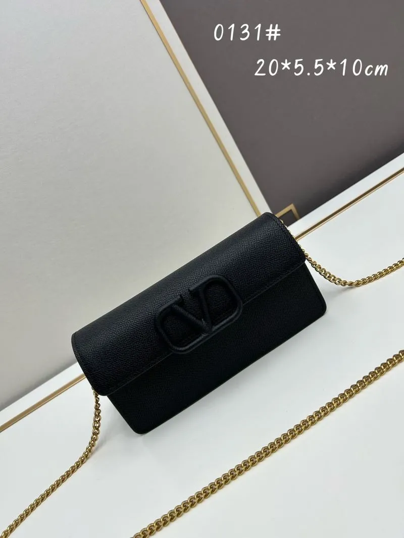 Valentino Black Chain Crossbody Bag Model 0131
