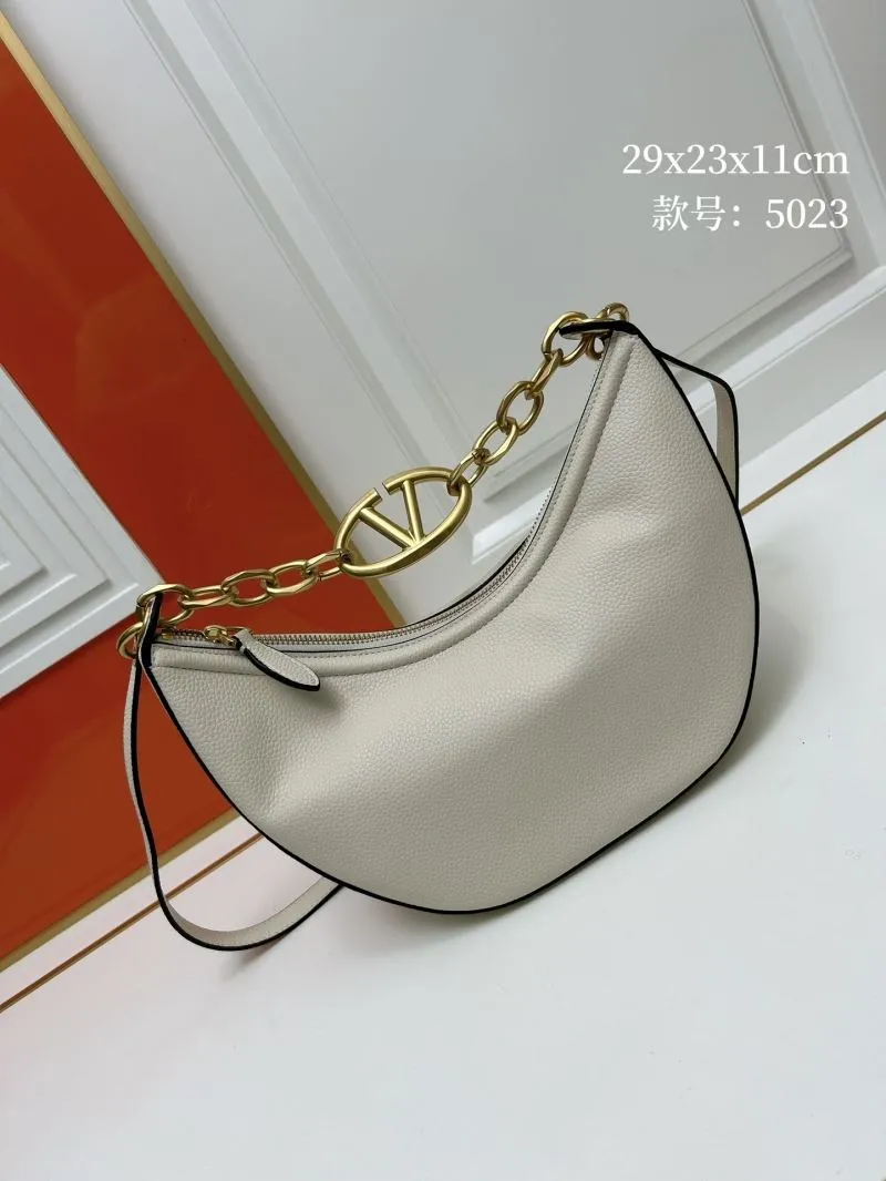 Valentino Cream Hobo Shoulder Bag Style 5023