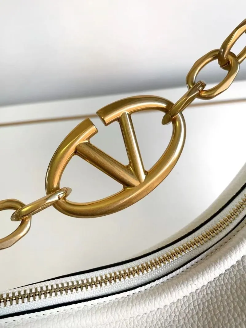 Valentino Cream Hobo Shoulder Bag Style 5023 - Image 4