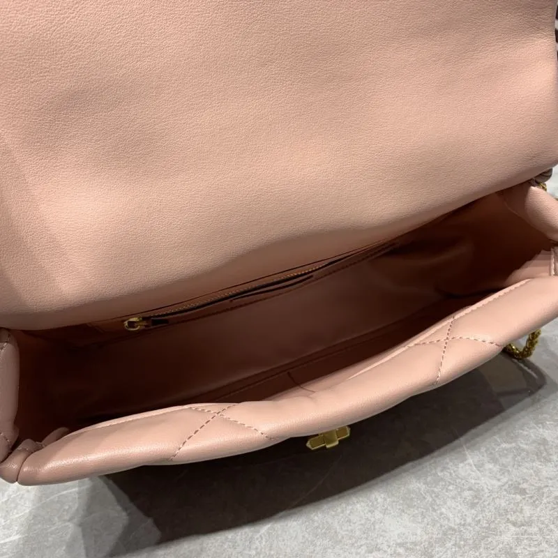 Valentino Pink Gold Studded Chain Satchel Bag 819 30x20x12CM - Image 7