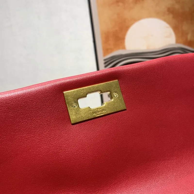 Valentino Red Studded Satchel Bag 824 30x20x12CM - Image 9