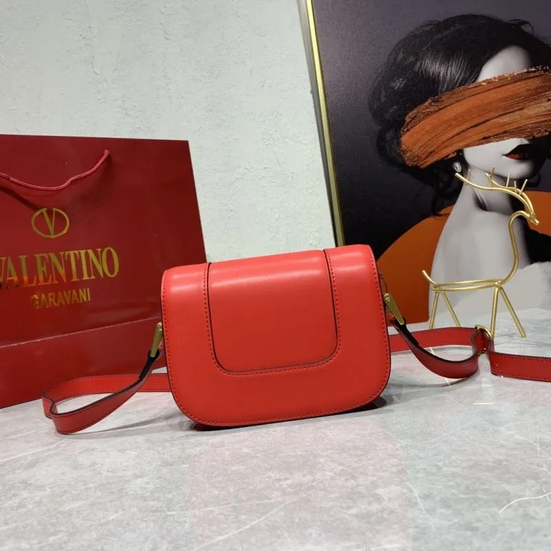 Valentino Red Leather Crossbody Bag 836 - Image 3