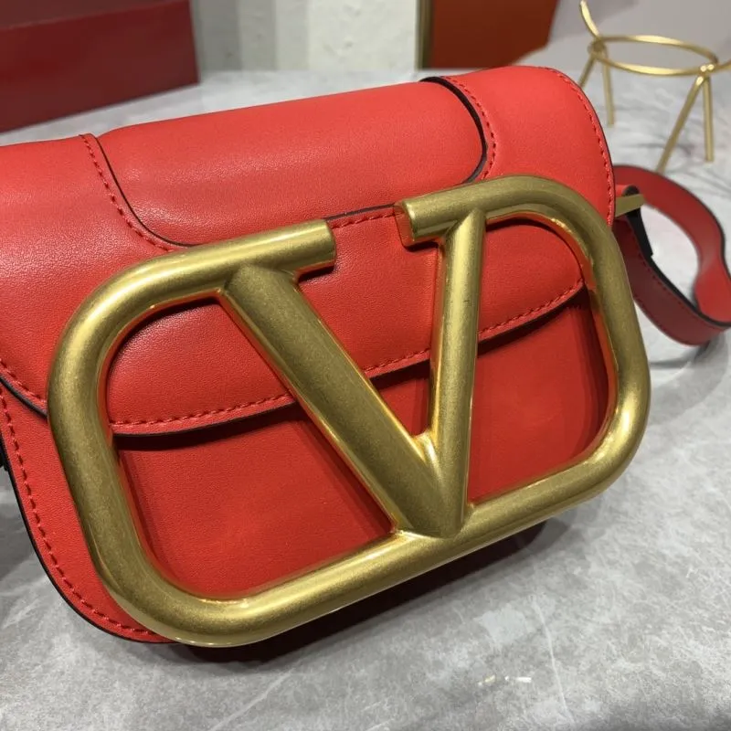 Valentino Red Leather Crossbody Bag 836 - Image 4