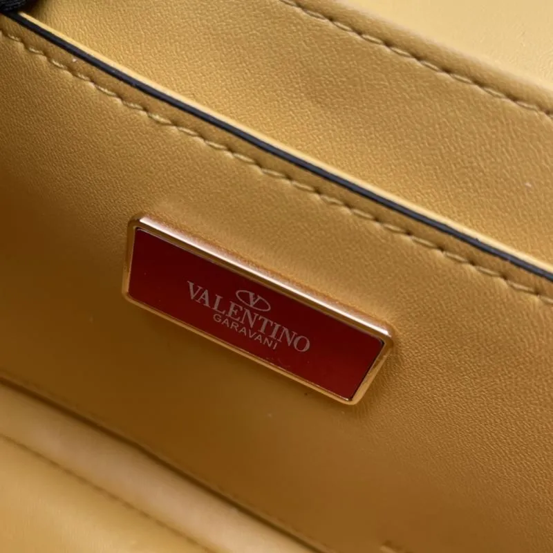 Valentino Gold Crystal Crossbody Satchel Bag 9860 Size 19 - Image 9