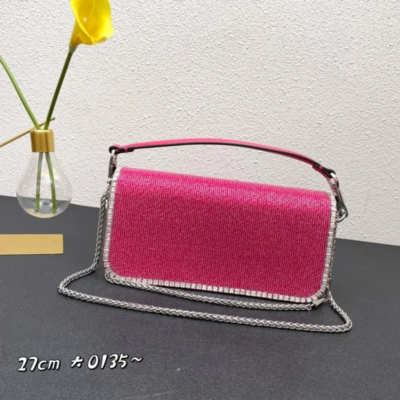 Alternative view of Valentino Hot Pink Rhinestone Satchel Bag 27cm 0135