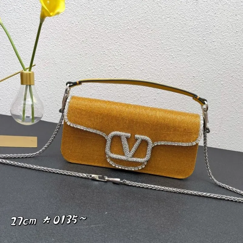 Valentino Golden Crystal Satchel Bag 27cm 0135