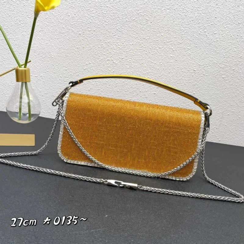 Alternative view of Valentino Golden Crystal Satchel Bag 27cm 0135