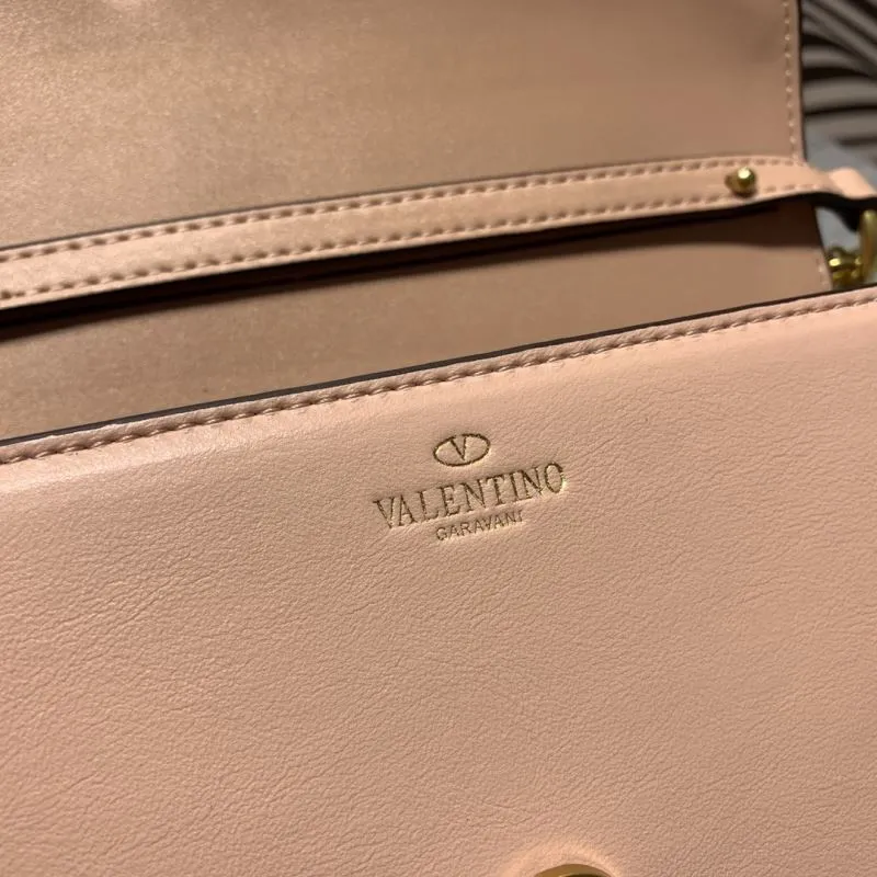 Valentino Pink Leather Chain Satchel Bag - Image 8