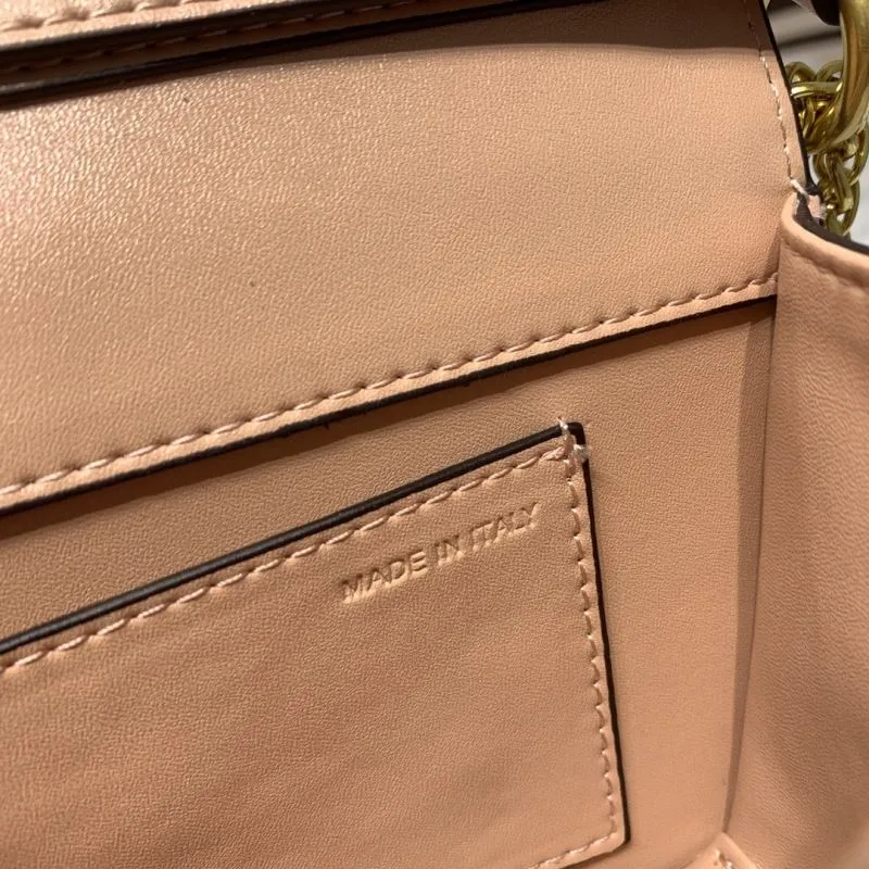 Valentino Pink Leather Chain Satchel Bag - Image 9