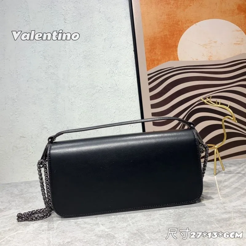 Valentino Black Leather Satchel Bag 893 - Image 3
