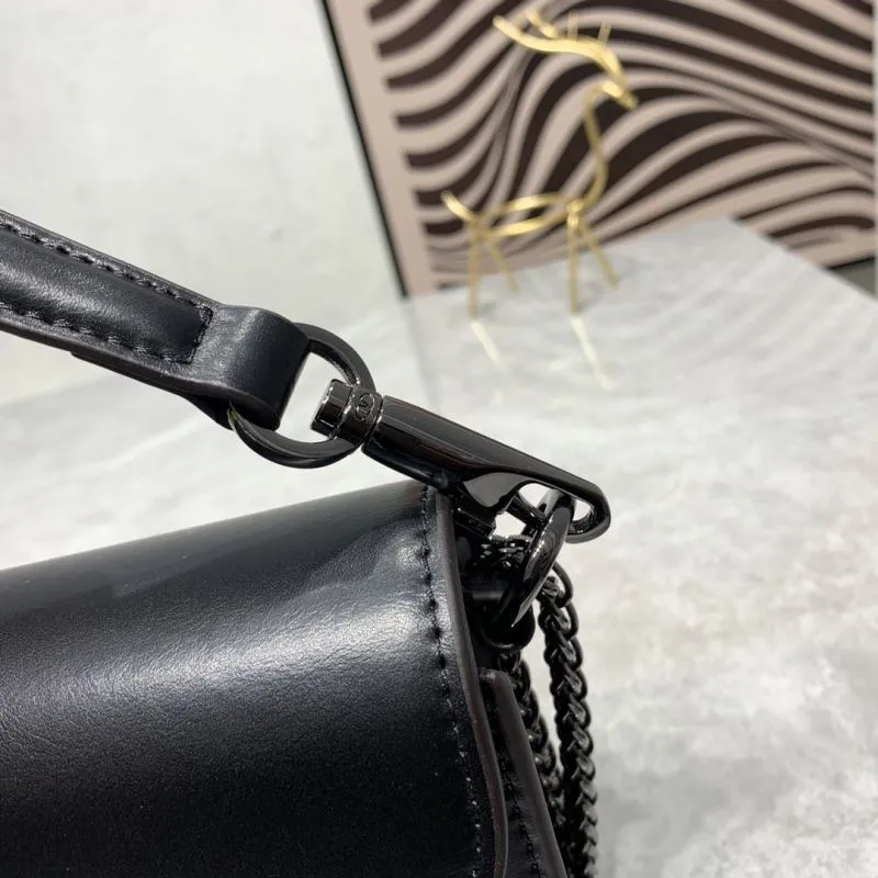 Valentino Black Leather Satchel Bag 893 - Image 5