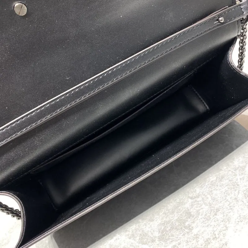 Valentino Black Leather Satchel Bag 893 - Image 7