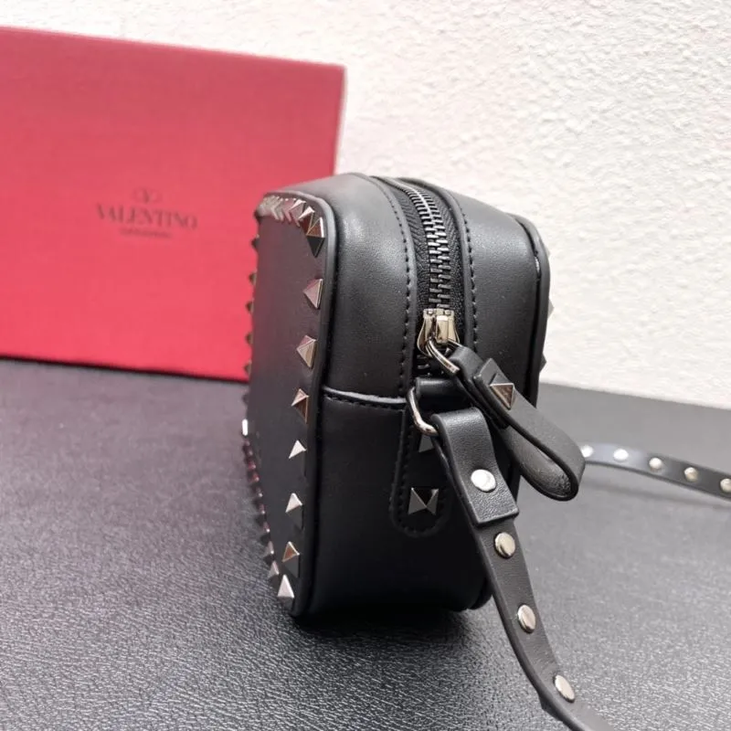 Valentino Black Studded Crossbody Camera Bag 18cm 771# - Image 5