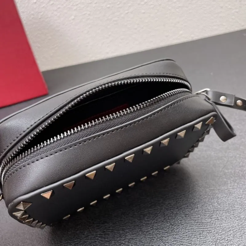 Valentino Black Studded Crossbody Camera Bag 18cm 771# - Image 8