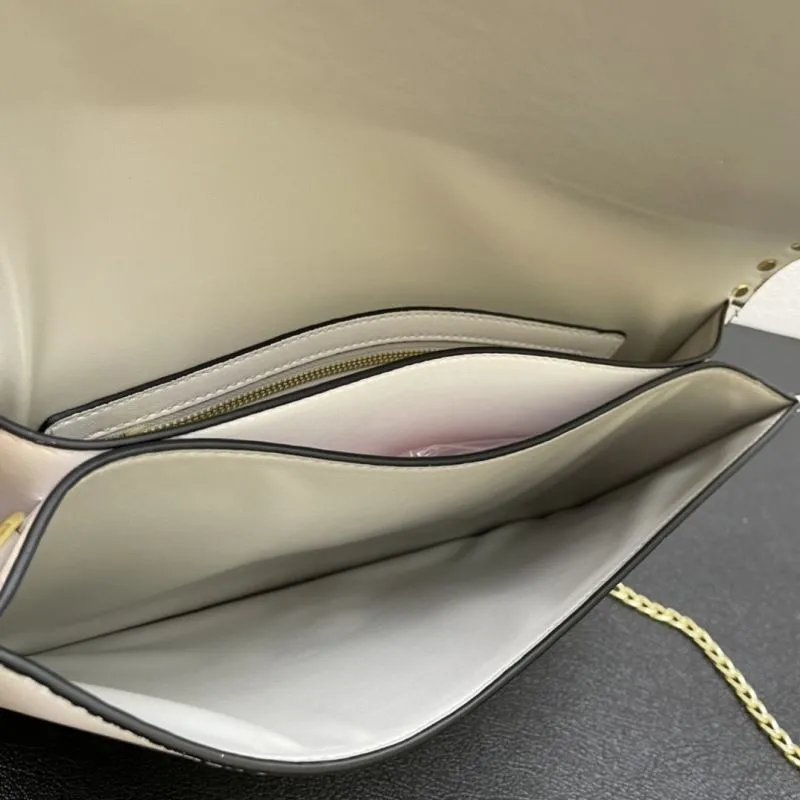 Valentino White Chain Crossbody Bag 992 28cm - Image 8