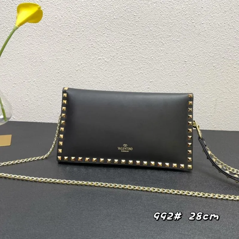Alternative view of Valentino Black Studded Crossbody Bag 992 28cm