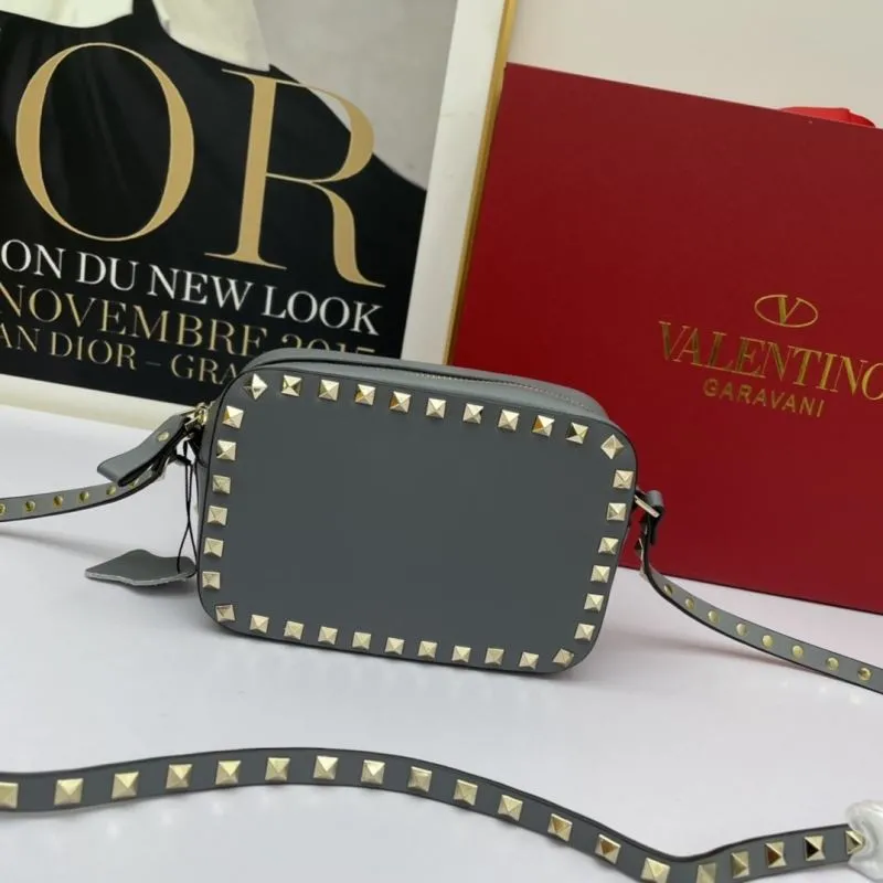 Valentino Garavani Gray Crossbody Satchel Bag 929