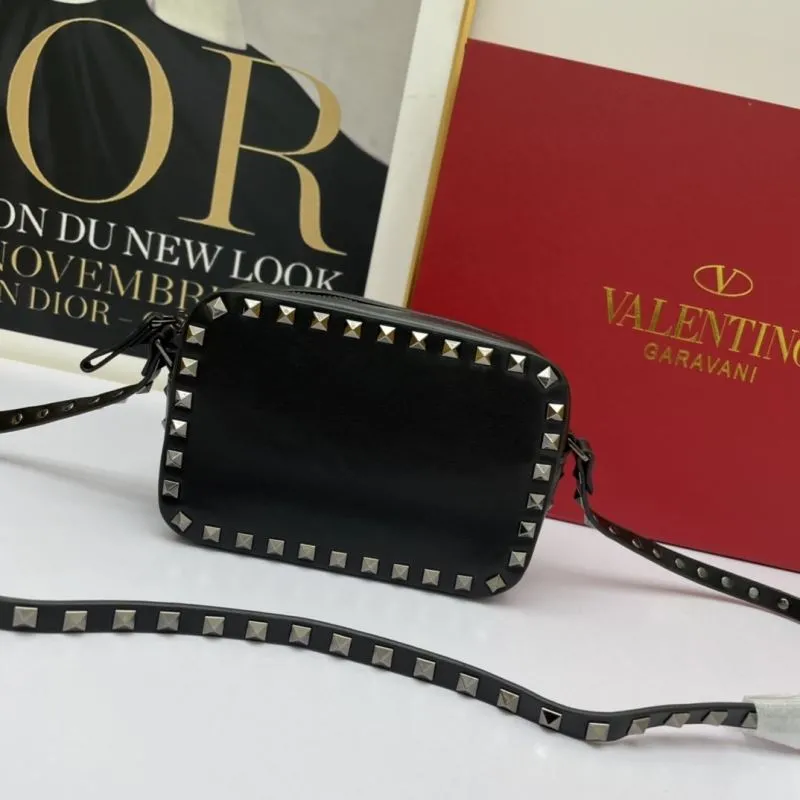 Valentino Garavani Black Crossbody Satchel Bag 932