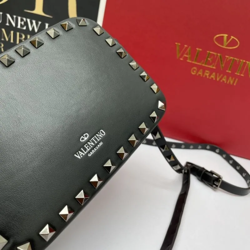 Valentino Garavani Black Crossbody Satchel Bag 932 - Image 4