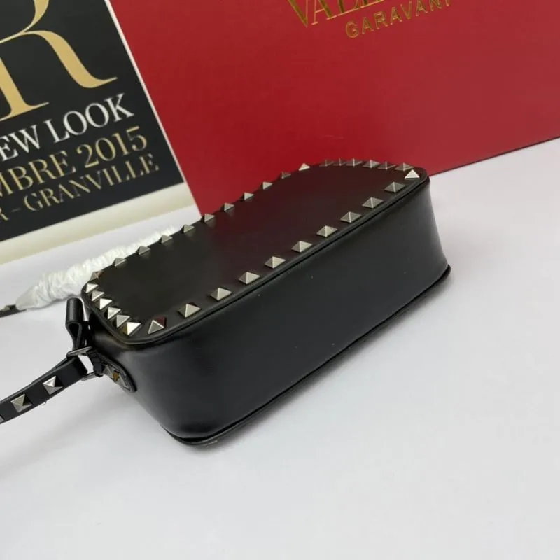 Valentino Garavani Black Crossbody Satchel Bag 932 - Image 5