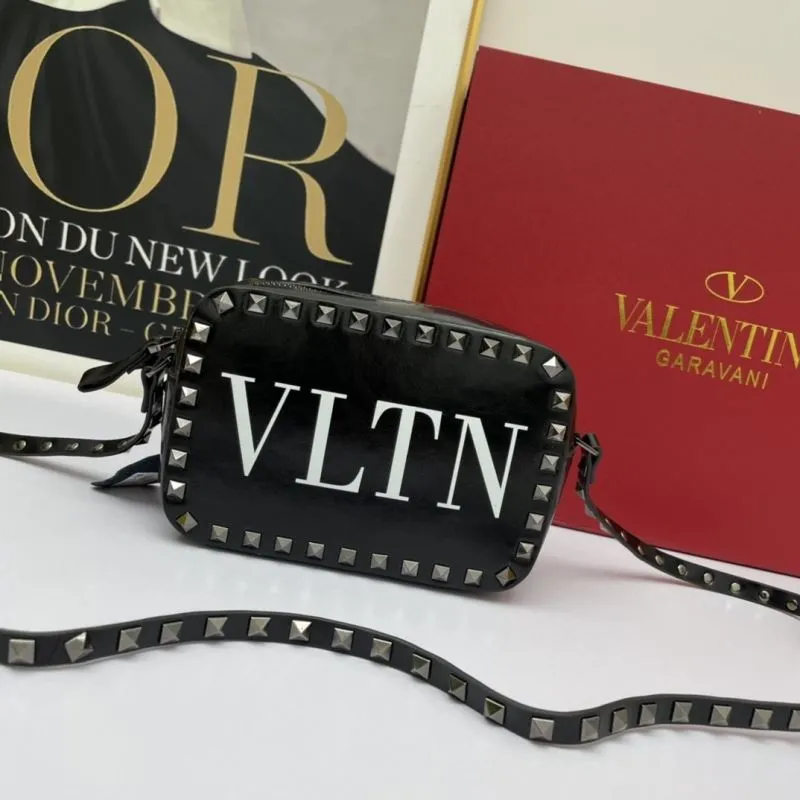 Valentino Garavani Black VLTN Crossbody Camera Bag 934